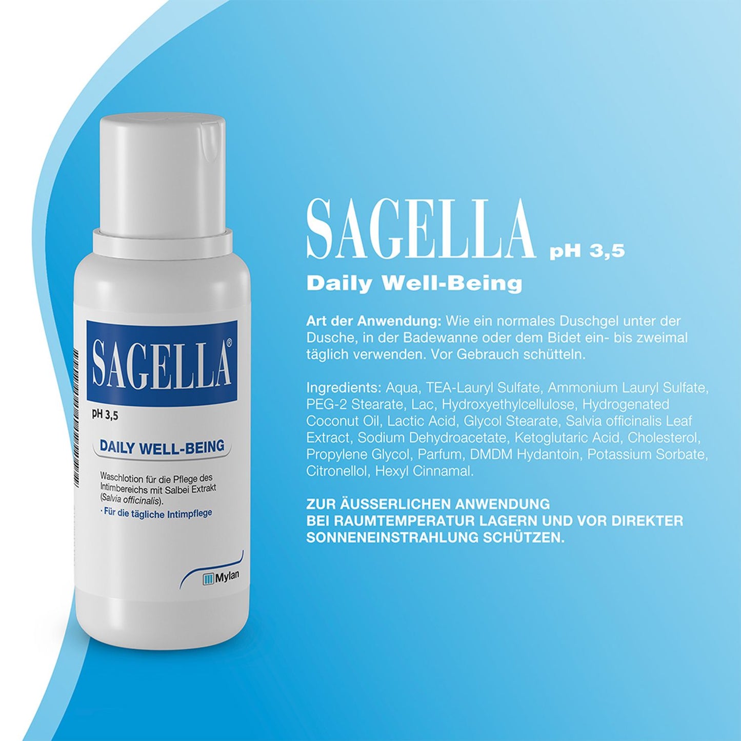 SAGELLA 자겔라 pH 3.5 데일리 웰빙 워시 로션 100ml